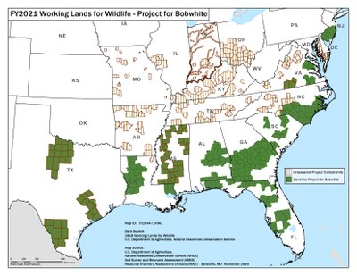 FY17-21 WLFW-Northern bobwhite Map