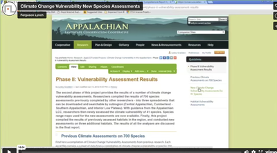 Climate Change Vulnerability New Species Assessments