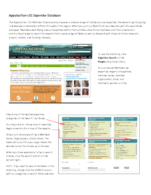 How-To Guide for Using Appalachian LCC Expertise Database