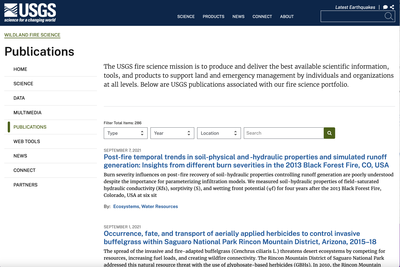 USGS Wildland Fire Science